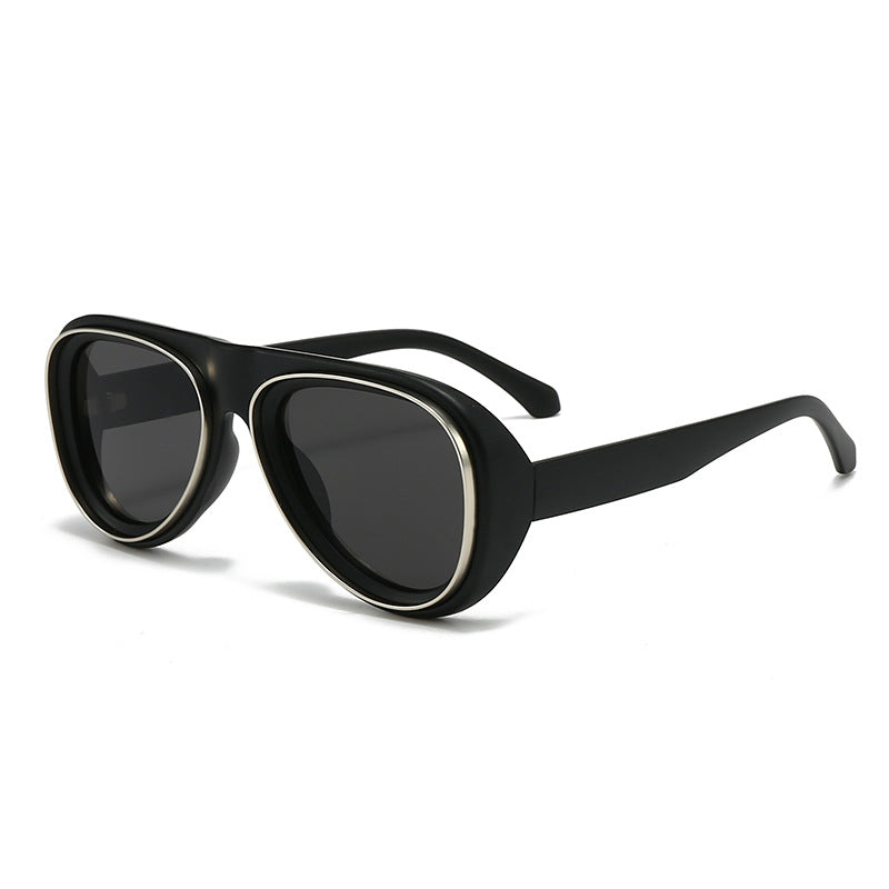 Women's fashionable retro sunglasses with wide frame Bowlift
