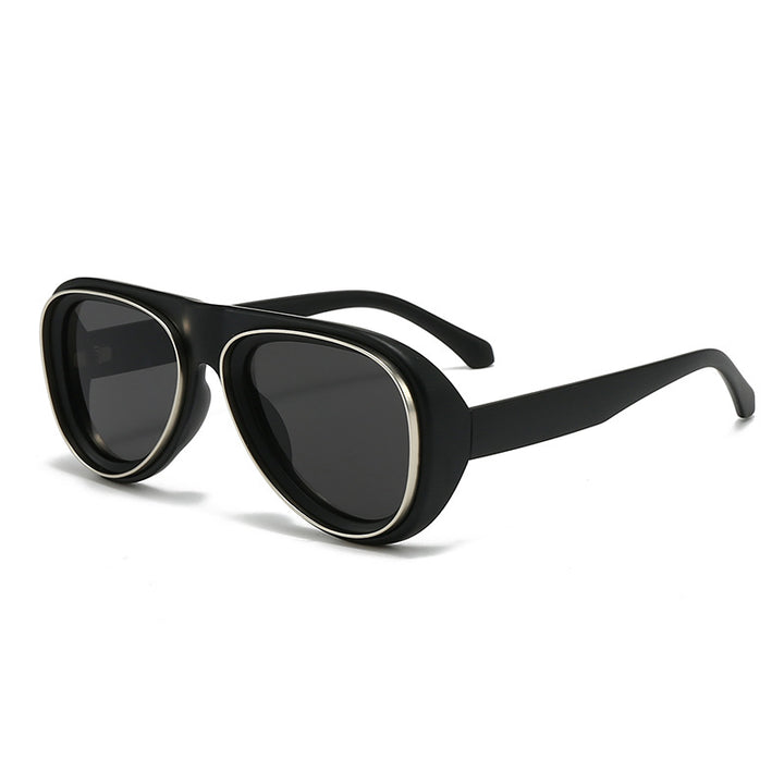 Women's fashionable retro sunglasses with wide frame Bowlift