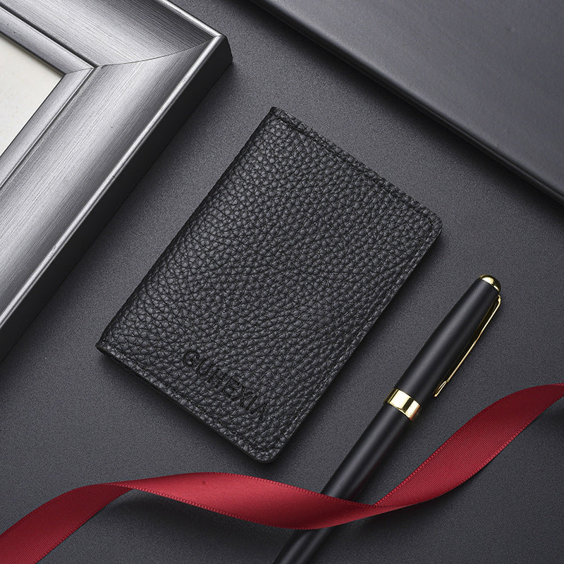 Textured Leather Cardholder Bowlift