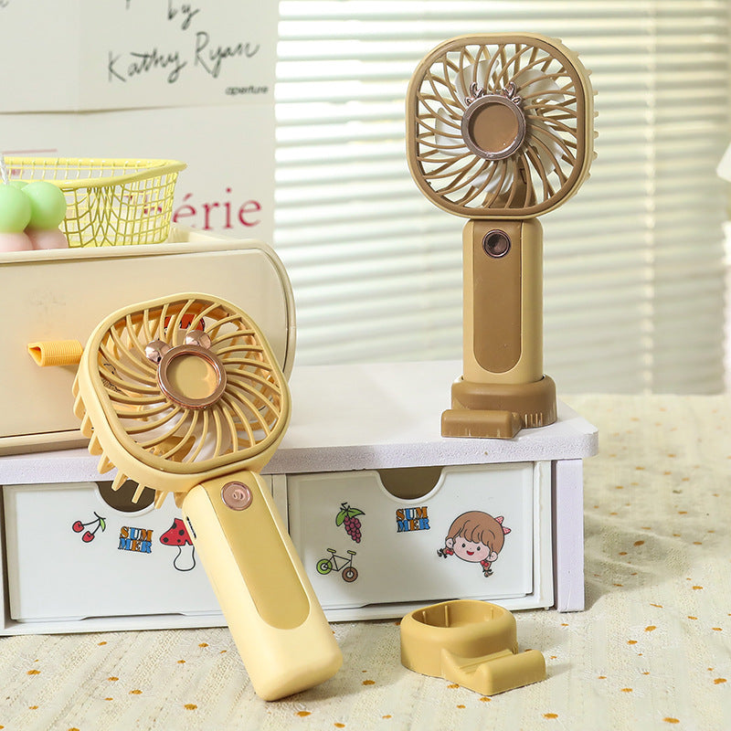Ladies portable USB hand fan with ergonomic design and integrated LED lighting Bowlift