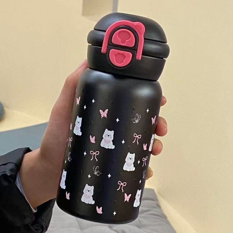 Women's insulated drinking bottle with secure closure and cute animal design Bowlift