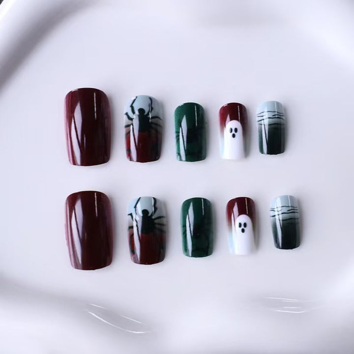 Creepy Art Nails with Spider and Ghost Designs Bowlift