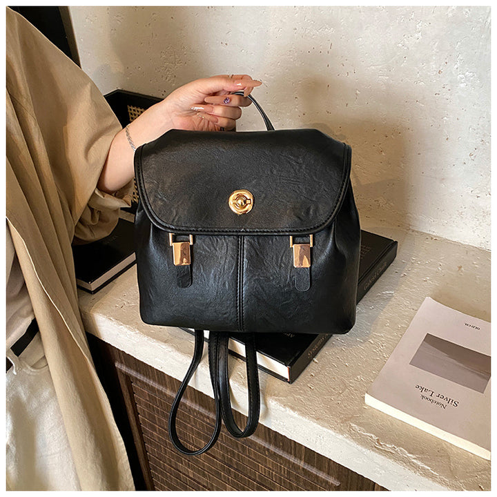 Vintage-Inspired Leather Backpack Bowlift