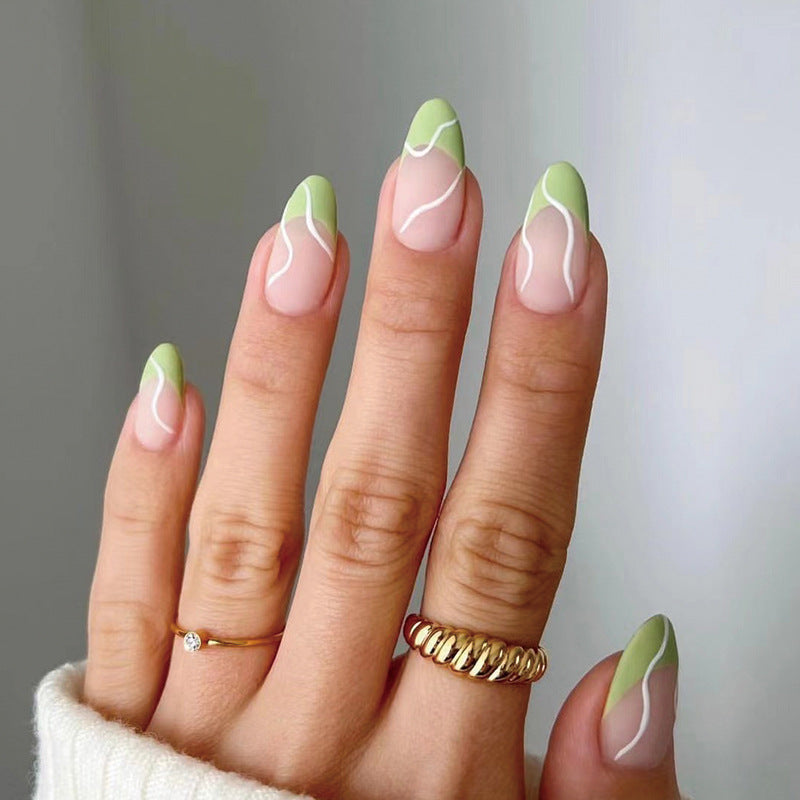 Elegant Artificial Nails with Floral and Modern Design Bowlift