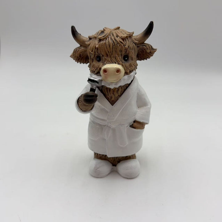Funny Highland Cattle Bathroom Figure Bowlift