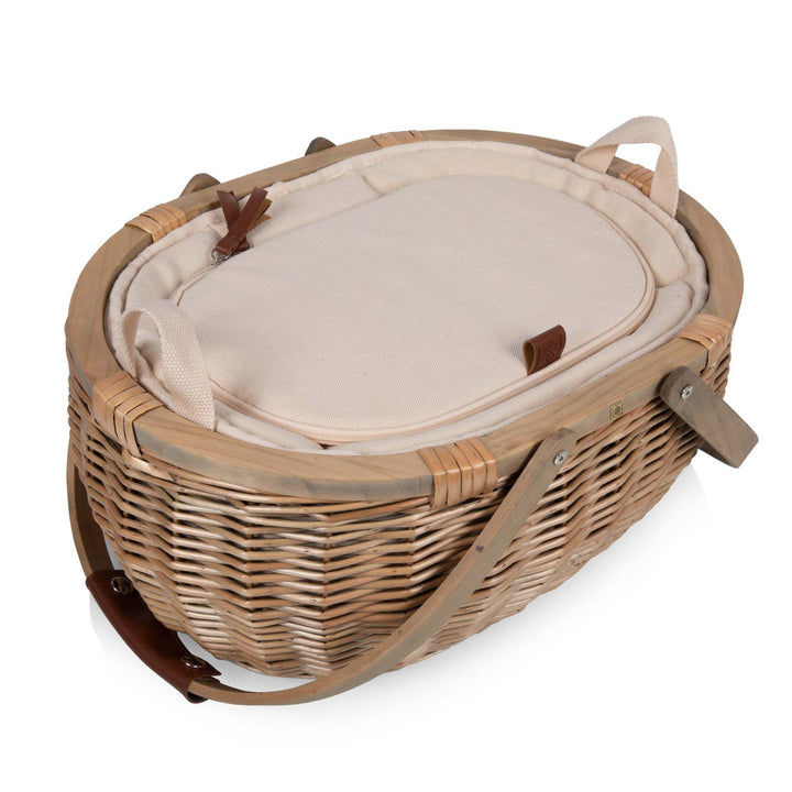 Women’s picnic basket with removable wooden lid and practical carrying handle Bowlift