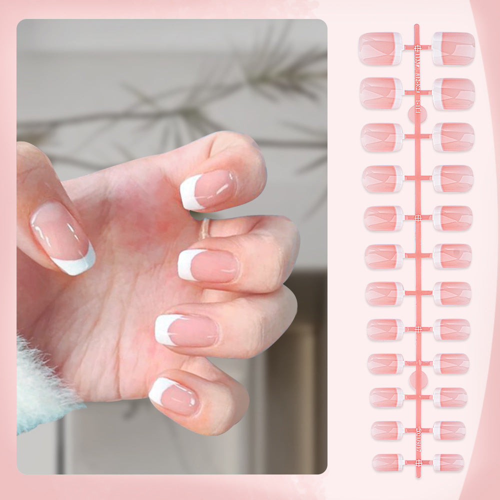 Premium French Tip Press-On Nails Bowlift