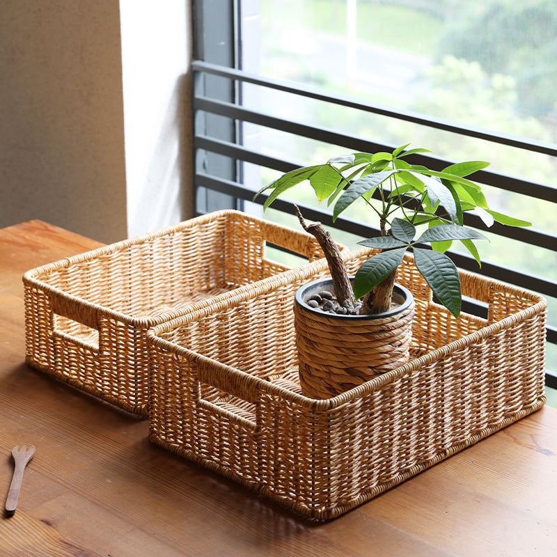 Handcrafted Woven Storage Basket Bowlift