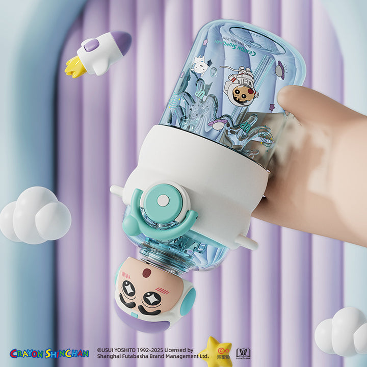 Ladies drinking bottle with interactive character lid Bowlift