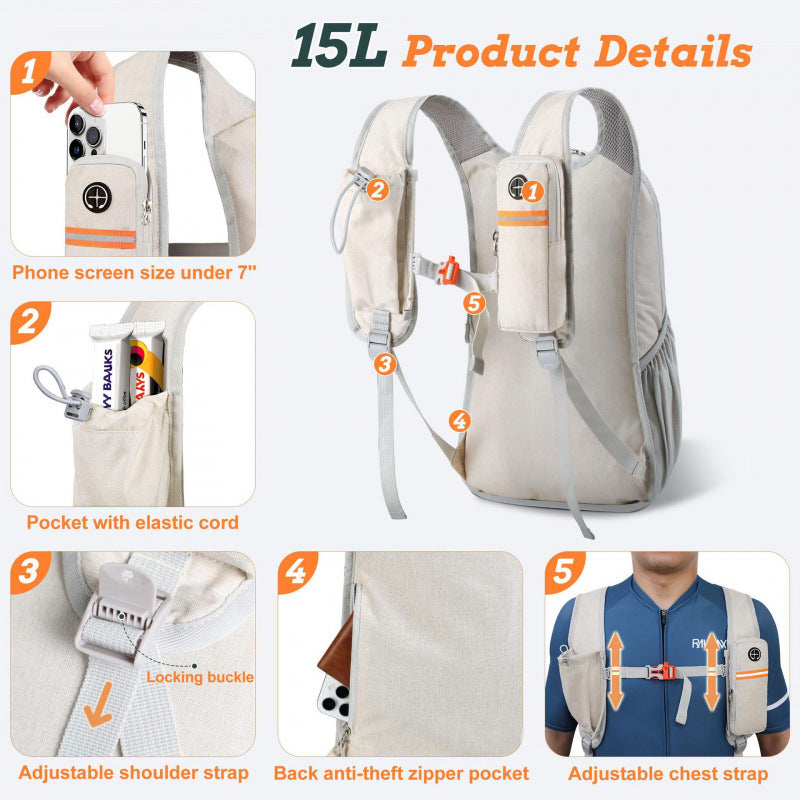Ergonomic leisure backpack with practical smartphone pocket Bowlift