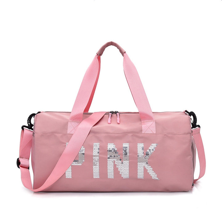 Multifunctional Sports Bag with Shiny Sequin Design Bowlift