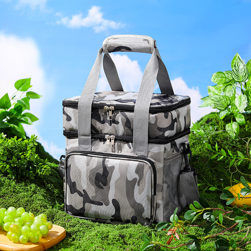Insulated Camo Lunch Cooler Bag Bowlift