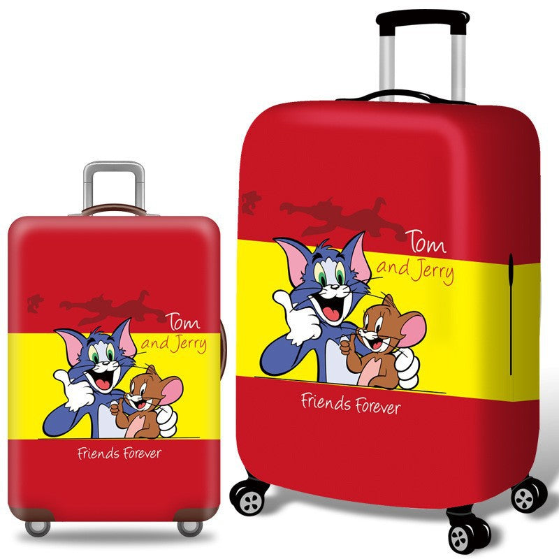 Unisex nan hard shell suitcase with Tom and Jerry design, telescopic handle and smooth-running swivel wheels Bowlift