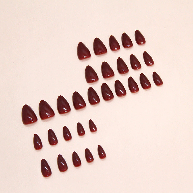 Elegant Glossy Almond Press-On Nail Tips Bowlift