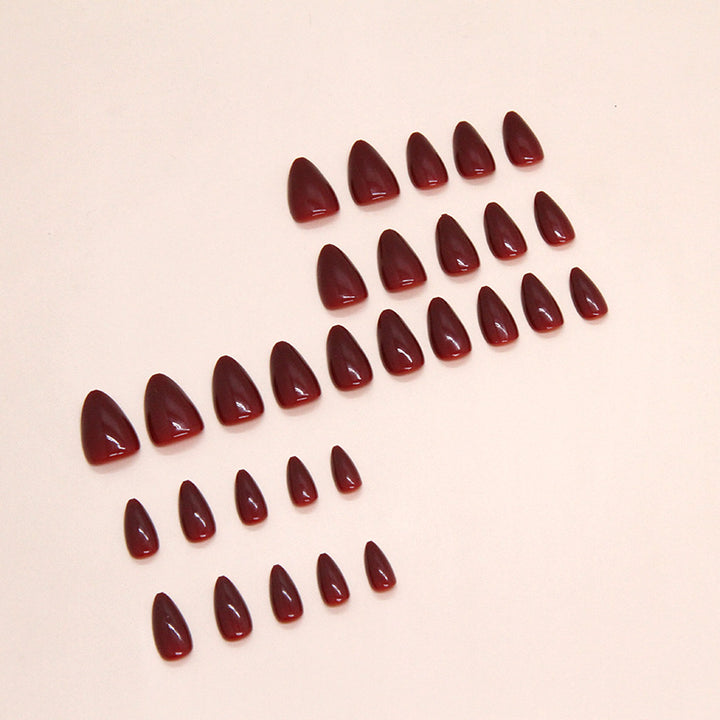 Elegant Glossy Almond Press-On Nail Tips Bowlift