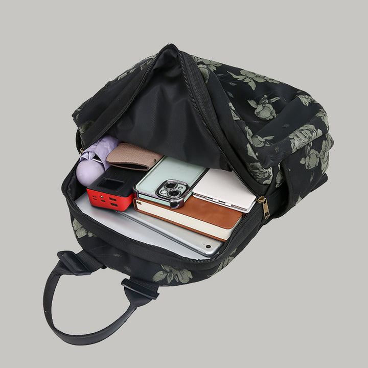 Floral Patterned Casual Daypack Bowlift