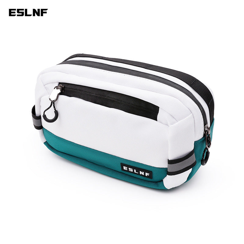 compact double-zip travel toiletry and tech organizer pouch Bowlift