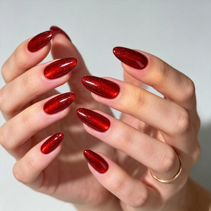 Premium Glossy Almond-Shaped Press-On Nails Bowlift