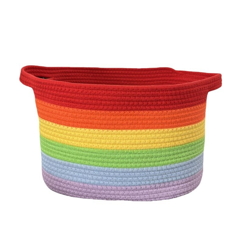 Women's storage basket with colorful stripes Bowlift