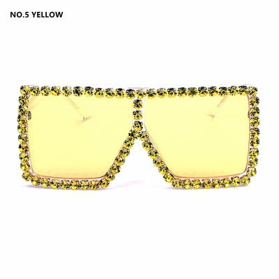 Women's oversized sunglasses with sparkly crystal frame Bowlift