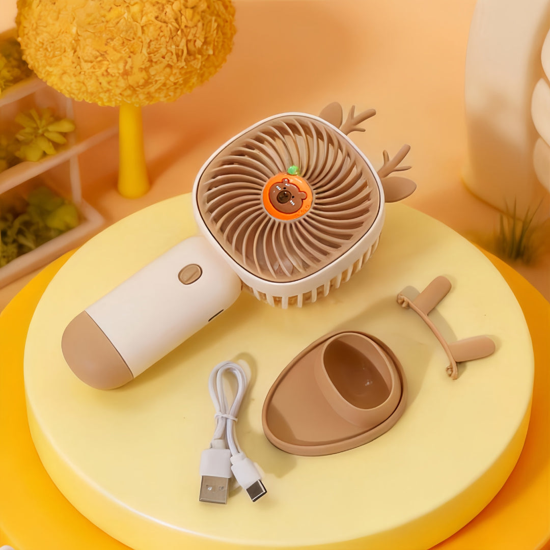 Women's Portable Hand Fan with Ergonomic Grip Design Bowlift