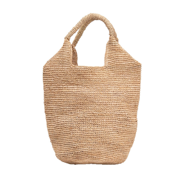 Beach bag made of natural raffia with practical handles Bowlift