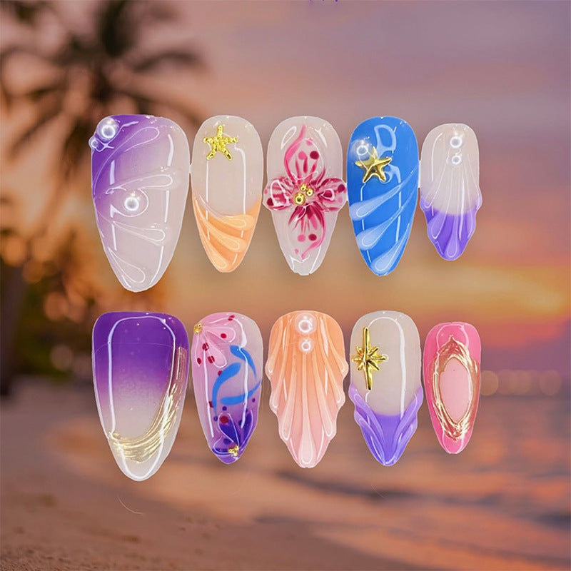Creative nail art set with floral and glamorous embellishments Bowlift