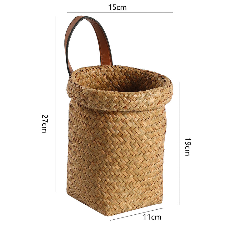 Unisex Handwoven Decorative Basket with Practical Handles Bowlift