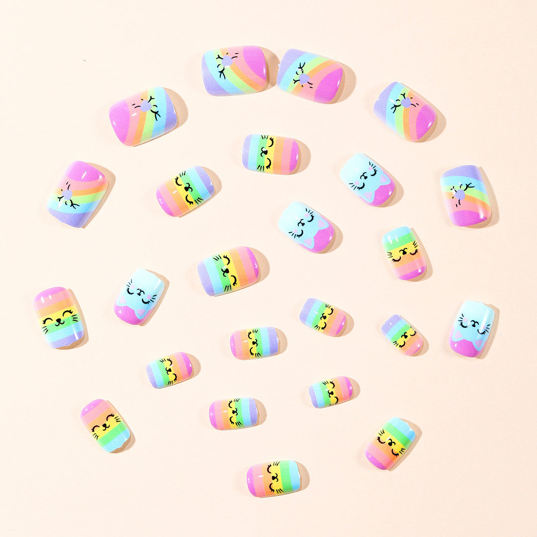 Playful Cat-Themed Nail Art Set Bowlift