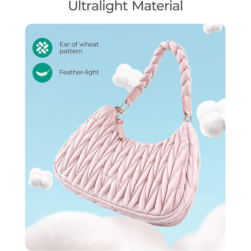 Fashionable shoulder bag with braided shoulder strap Bowlift