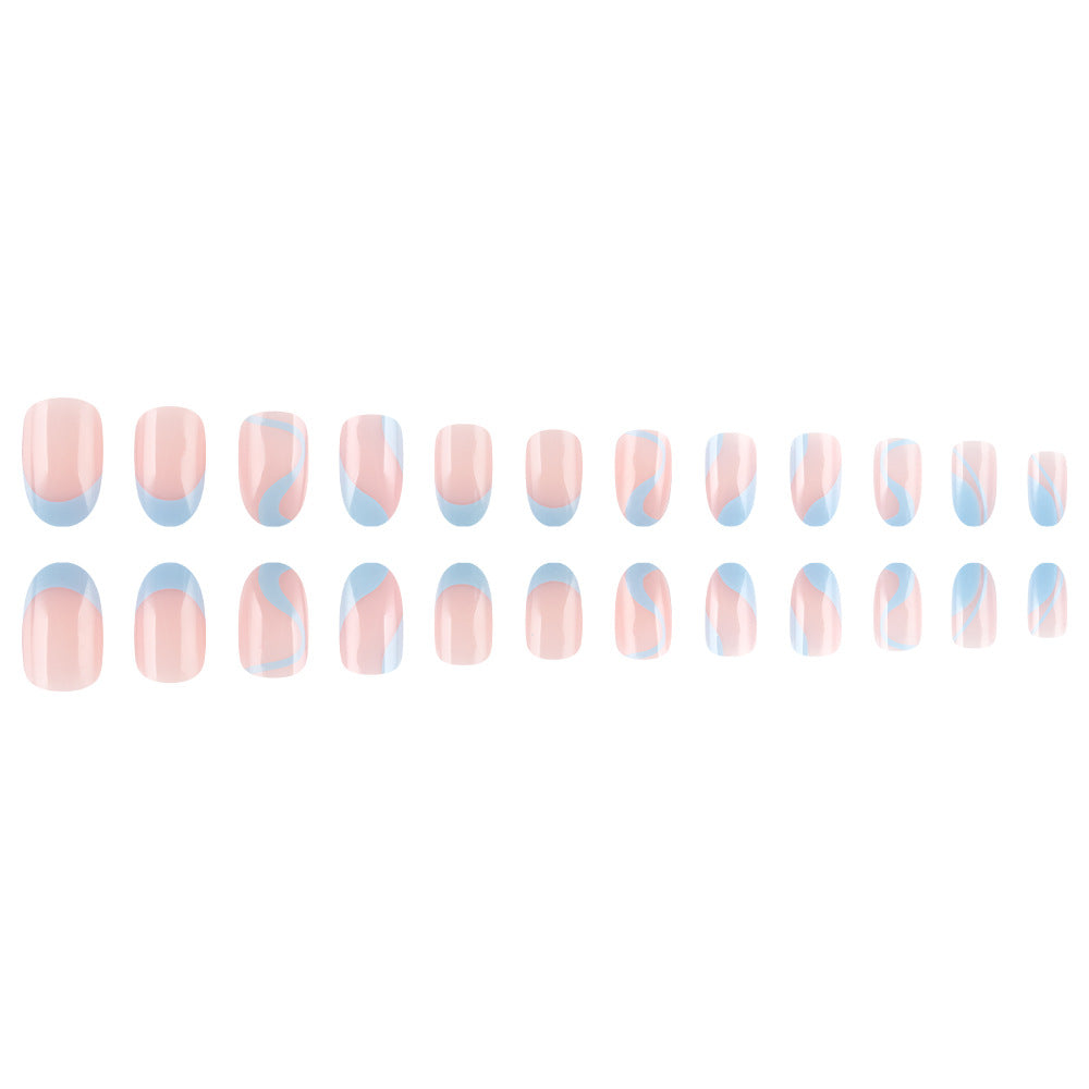 Artistic French Tip Nail Design Bowlift