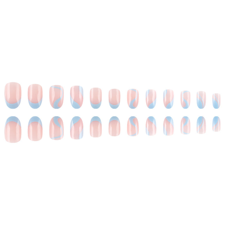 Artistic French Tip Nail Design Bowlift