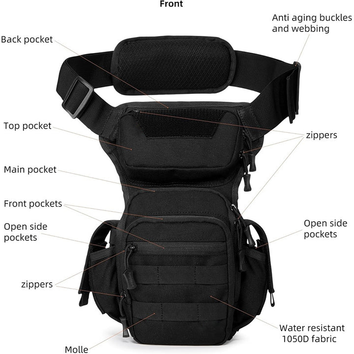 Tactical Shoulder Bag with Ergonomic Design Bowlift