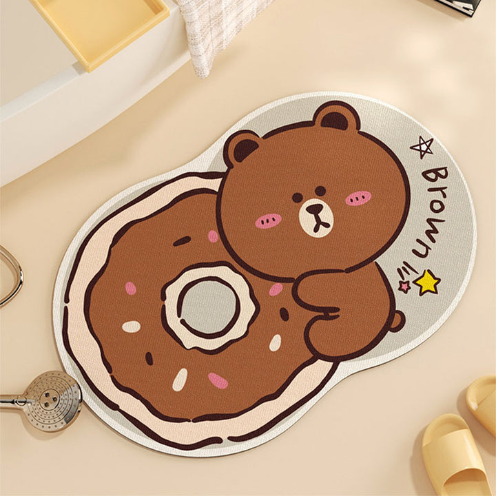 Fun Donut-Themed Bath Mat Bowlift