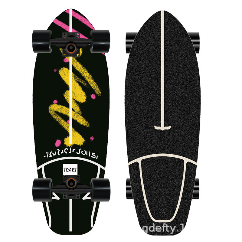 Artistic Lion Design Skateboard Bowlift