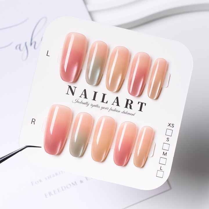 Ombre Gradient Press-On Nails Bowlift