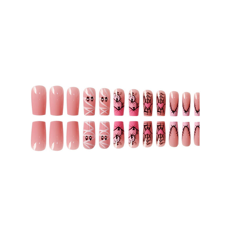 Thematic Halloween-Inspired Press-On Nail Art Extensions Bowlift