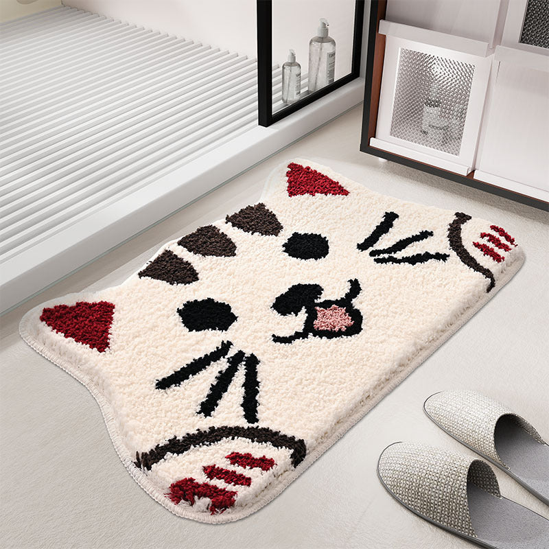 Cat-Themed Plush Bath Mat
