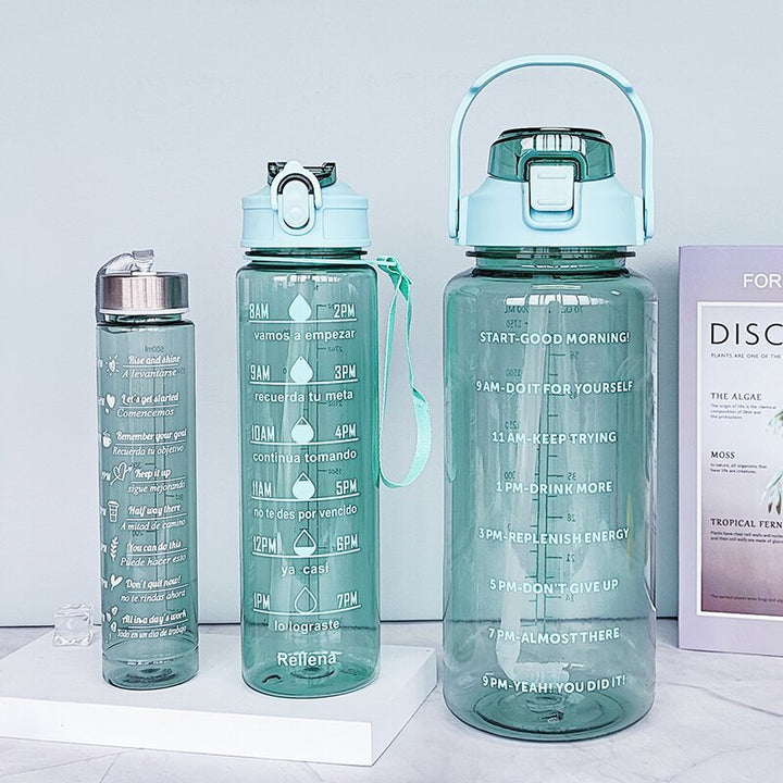 Women's Water Bottle with Motivational Print Bowlift