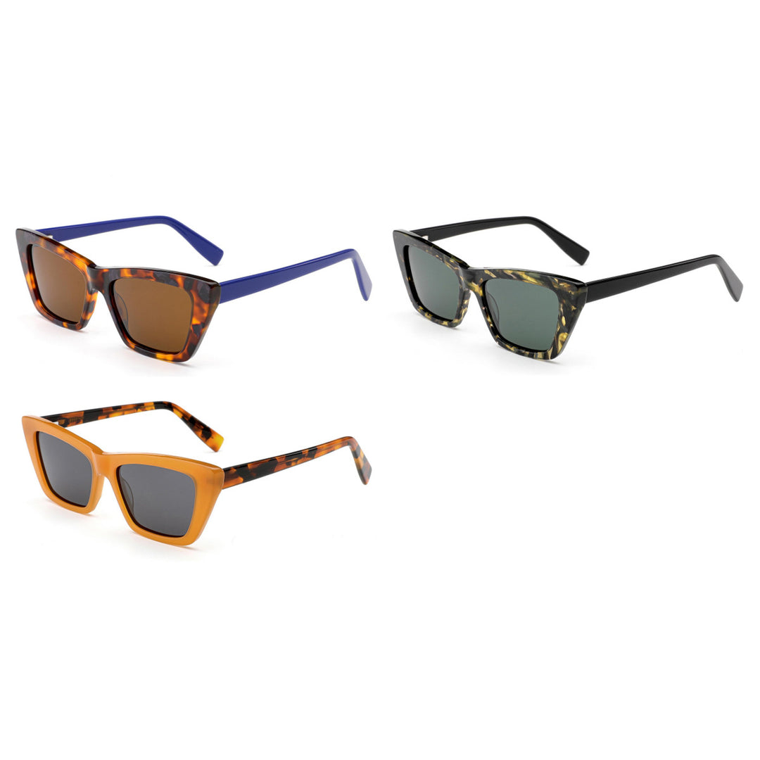 Women's sunglasses in trendy, geometric design with high-quality plastic frame Bowlift