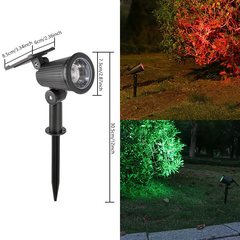 Adjustable Solar LED Garden Spotlight Stake With Swivel Head Integrated Solar Panel And Weatherproof Housing Bowlift