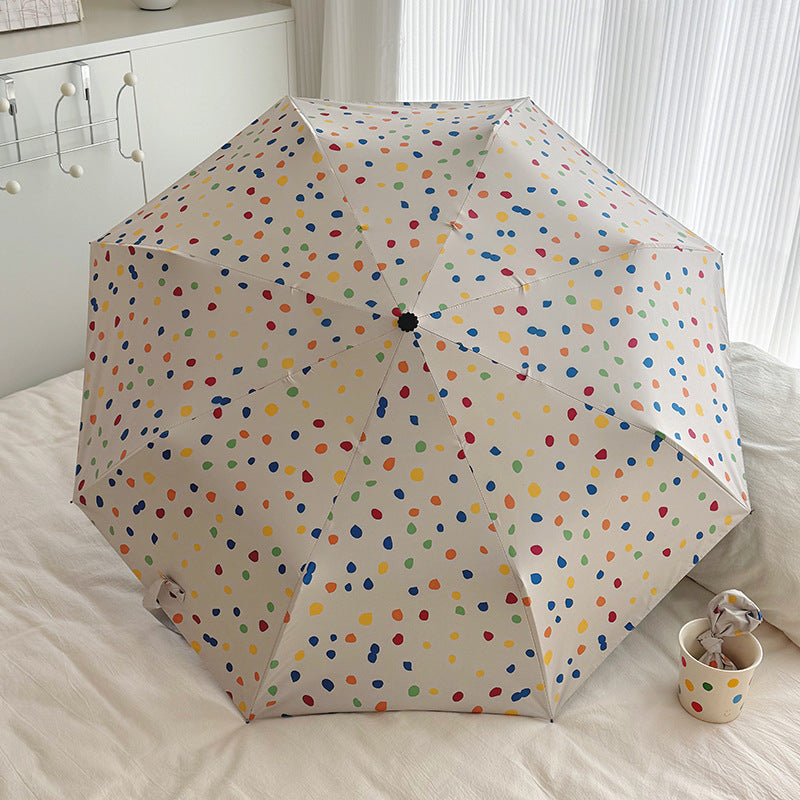 Women Multi-Purpose Foldable Shoulder Bag with Colorful Polka Dot Pattern Bowlift