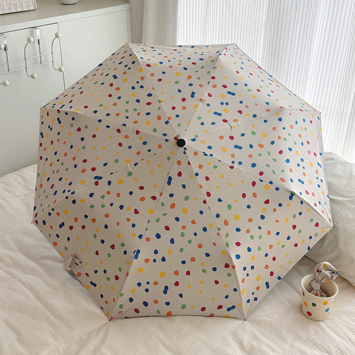 Women Multi-Purpose Foldable Shoulder Bag with Colorful Polka Dot Pattern Bowlift