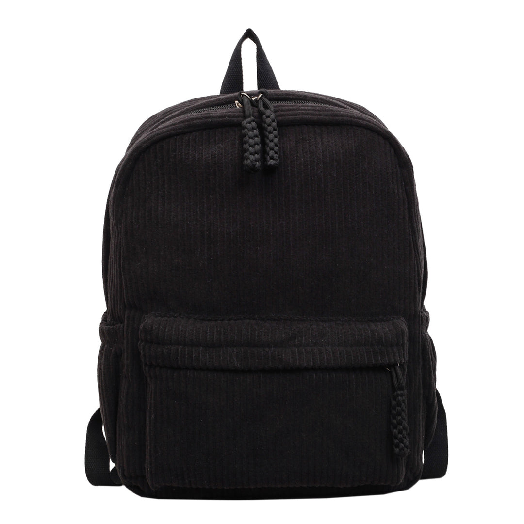 Corduroy Textured School Backpack Bowlift