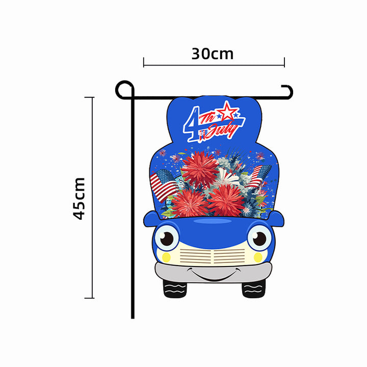 Unisex nan patriotic outdoor decorative gnome garden flag with pole sleeve Bowlift