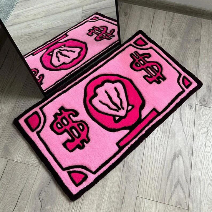 Money-Themed Plush Floor Mat