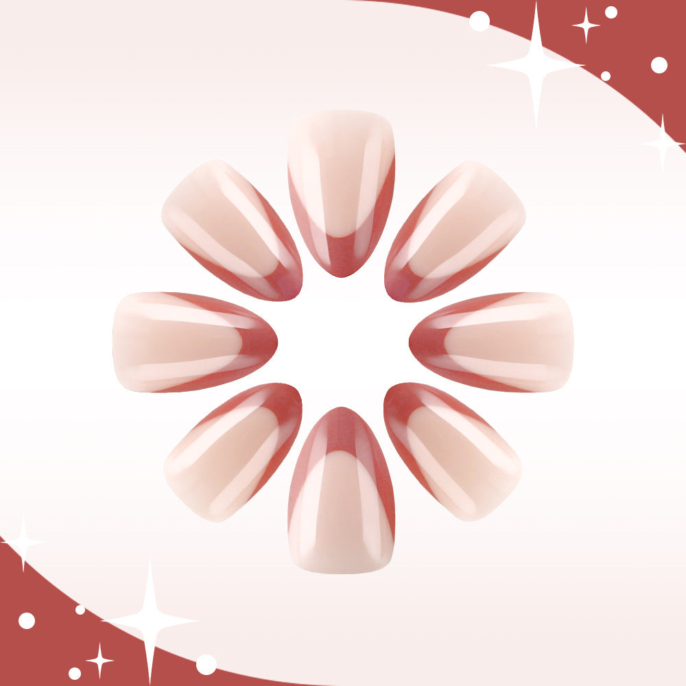 Elegant Almond-Shaped Press-On Nail Art Bowlift