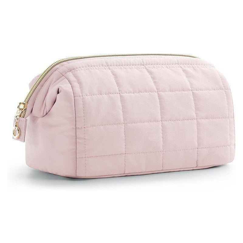 Quilted Cosmetic Organizer Bag Bowlift