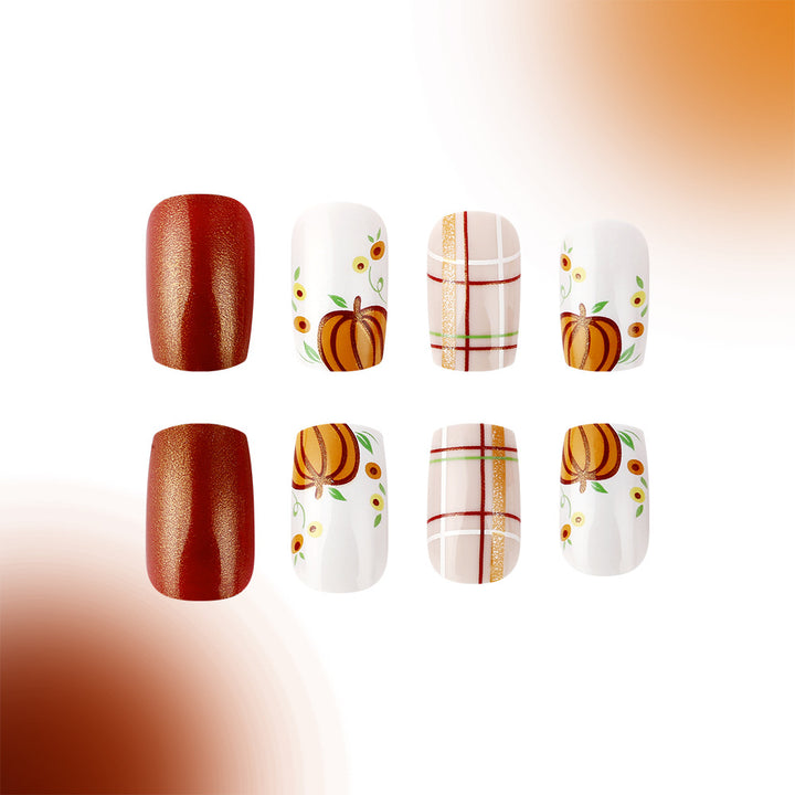 Seasonal Pumpkin-Themed Nail Art Set Bowlift