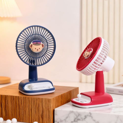 Ladies Portable USB Table Fan with Flexible Tilt Angle Bowlift
